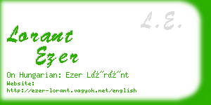 lorant ezer business card